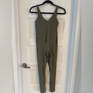 lululemon athletica Olive Green Sleeveless Stretch Jumpsuit